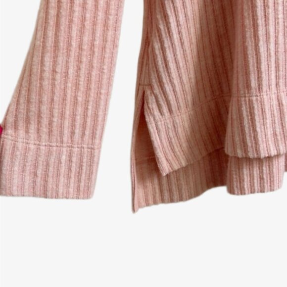 Maeve Anthropologie Pink Ribbed Cowl Neck Sweater Pullover Knit Top XS - Picture 4 of 10